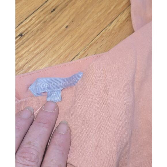 NWT Antonio Melani Nat Note Linen Maxi Dress Cece Tassel Women's 12 Pink NWI - Picture 11 of 16